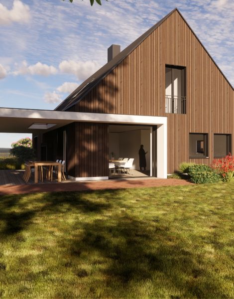 ontwerp van nieuwbouw woning in buitengebied in de regio Raalte